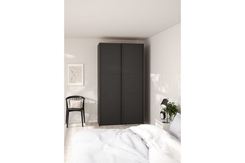 Takeru Garderobe 119x221 cm - Sort - Opbevaring - Tøjopbevaring - Garderobeskabe