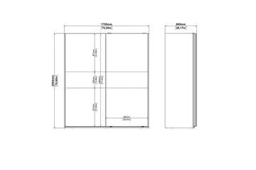 Takeru Garderobe 179x200 cm - Hvid - Opbevaring - Tøjopbevaring - Garderobeskabe