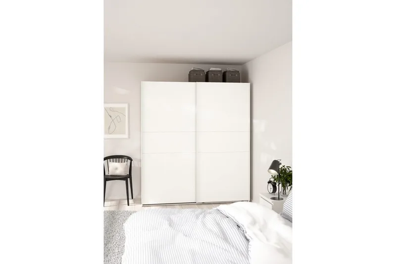 Takeru Garderobe 179x200 cm - Hvid - Opbevaring - Tøjopbevaring - Garderobeskabe