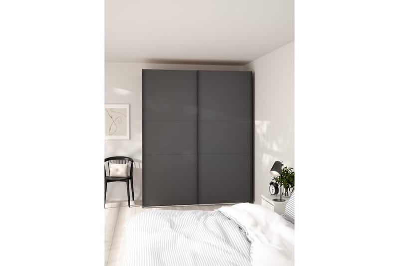 Takeru Garderobe 179x221 cm - Grå - Opbevaring - Tøjopbevaring - Garderobeskabe