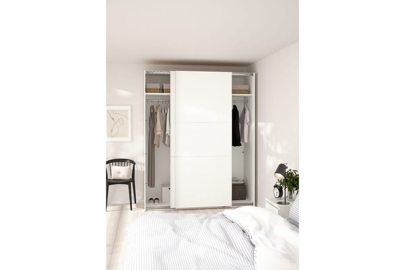 Takeru Garderobe 179x221 cm - Hvid - Opbevaring - Tøjopbevaring - Garderobeskabe
