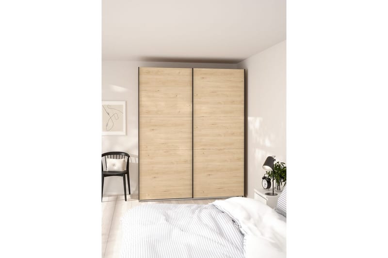 Takeru Garderobe 179x221 cm - Lysebrun - Opbevaring - Tøjopbevaring - Garderobeskabe