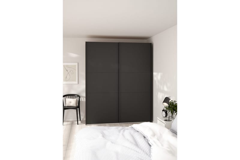 Takeru Garderobe 179x221 cm - Sort - Opbevaring - Tøjopbevaring - Garderobeskabe