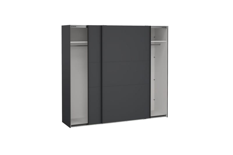 Takeru Garderobe 244x221 cm - Grå - Opbevaring - Tøjopbevaring - Garderobeskabe