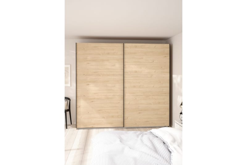 Takeru Garderobe 244x221 cm - Lysebrun - Opbevaring - Tøjopbevaring - Garderobeskabe
