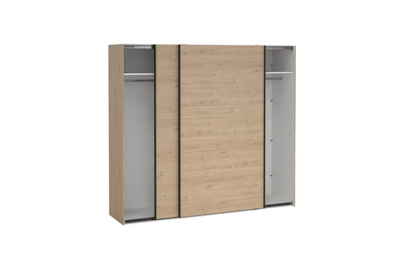 Takeru Garderobe 244x221 cm - Lysebrun - Opbevaring - Tøjopbevaring - Garderobeskabe