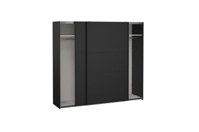Takeru Garderobe 244x221 cm - Sort - Opbevaring - Tøjopbevaring - Garderobeskabe