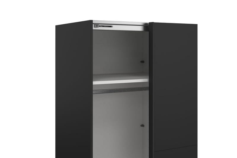 Takeru Garderobe 244x221 cm - Sort - Opbevaring - Tøjopbevaring - Garderobeskabe