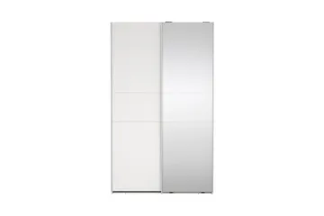Takeru Garderobe med Spejl 119x200 cm - Hvid - Opbevaring - Tøjopbevaring - Garderobeskabe