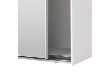 Takeru Garderobe med Spejl 119x200 cm - Hvid - Opbevaring - Tøjopbevaring - Garderobeskabe