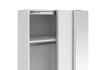 Takeru Garderobe med Spejl 119x200 cm - Hvid - Opbevaring - Tøjopbevaring - Garderobeskabe