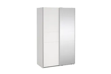 Takeru Garderobe med Spejl 119x200 cm - Hvid - Opbevaring - Tøjopbevaring - Garderobeskabe