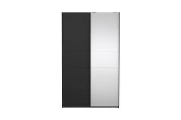 Takeru Garderobe med Spejl 119x200 cm - Sort - Opbevaring - Tøjopbevaring - Garderobeskabe