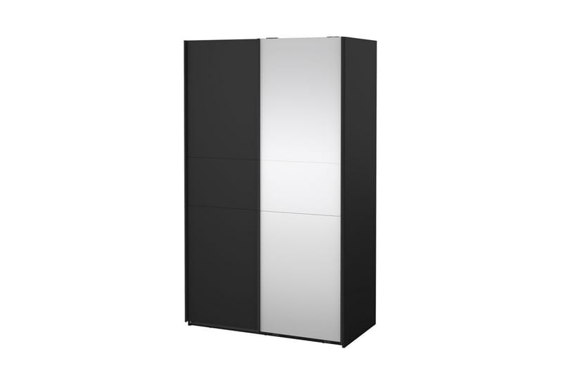 Takeru Garderobe med Spejl 119x200 cm, Sort