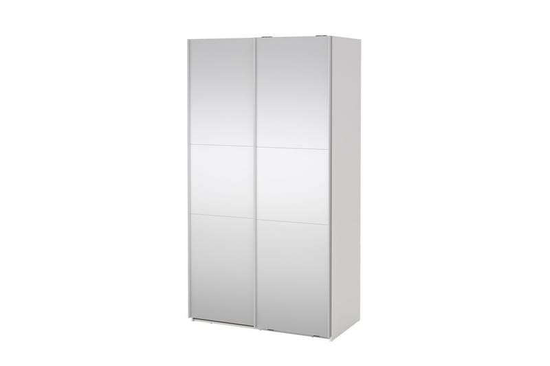 Takeru Garderobe med Spejl 119x220 cm - Hvid - Opbevaring - Tøjopbevaring - Garderobeskabe