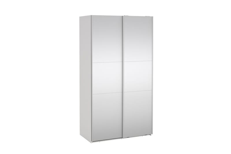 Takeru Garderobe med Spejl 119x220 cm - Hvid - Opbevaring - Tøjopbevaring - Garderobeskabe