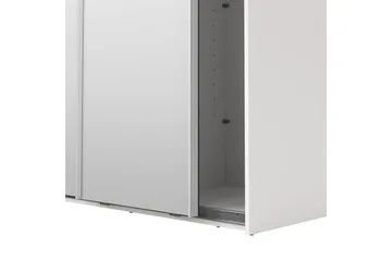 Takeru Garderobe med Spejl 119x220 cm - Hvid - Opbevaring - Tøjopbevaring - Garderobeskabe
