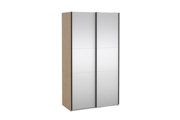 Takeru Garderobe med Spejl 119x220 cm - Natur - Opbevaring - Tøjopbevaring - Garderobeskabe