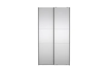 Takeru Garderobe med Spejl 119x220 cm - Sort - Opbevaring - Tøjopbevaring - Garderobeskabe