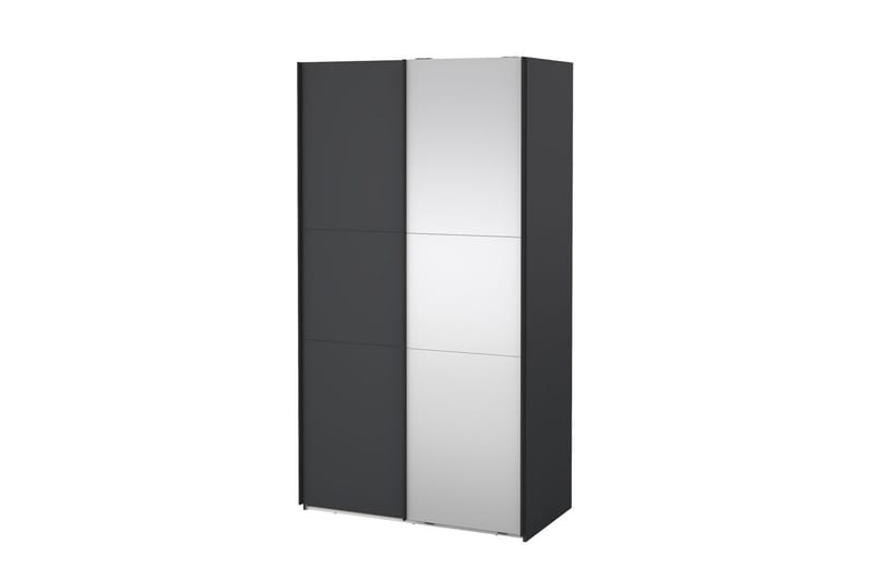 Takeru Garderobe med Spejl 119x221 cm - Grå - Opbevaring - Tøjopbevaring - Garderobeskabe