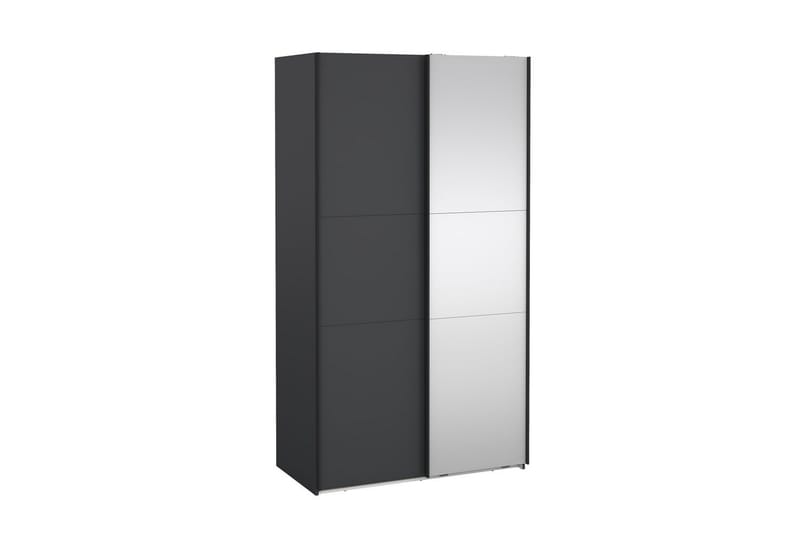 Takeru Garderobe med Spejl 119x221 cm - Grå - Opbevaring - Tøjopbevaring - Garderobeskabe