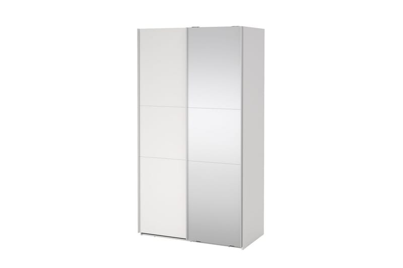 Takeru Garderobe med Spejl 119x221 cm - Hvid - Opbevaring - Tøjopbevaring - Garderobeskabe