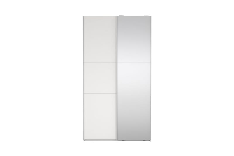 Takeru Garderobe med Spejl 119x221 cm - Hvid - Opbevaring - Tøjopbevaring - Garderobeskabe