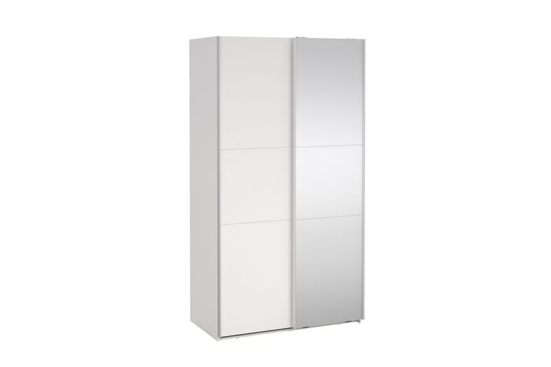 Takeru Garderobe med Spejl 119x221 cm - Hvid - Opbevaring - Tøjopbevaring - Garderobeskabe