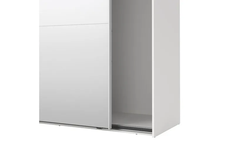 Takeru Garderobe med Spejl 179x200 cm - Hvid - Opbevaring - Tøjopbevaring - Garderobeskabe