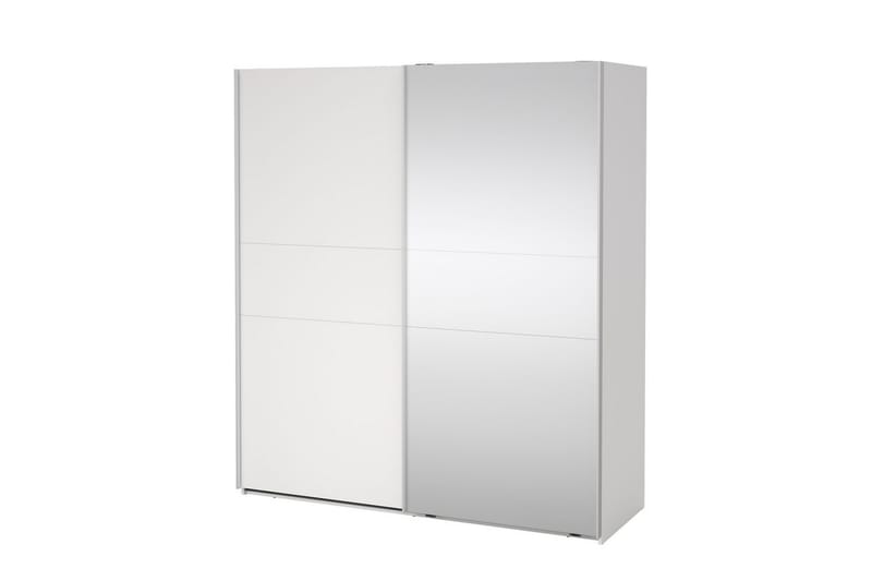 Takeru Garderobe med Spejl 179x200 cm - Hvid - Opbevaring - Tøjopbevaring - Garderobeskabe