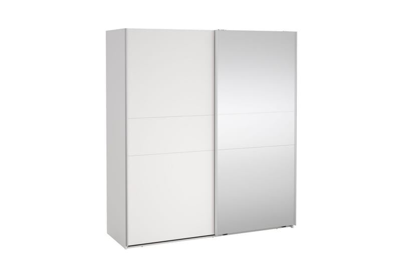 Takeru Garderobe med Spejl 179x200 cm - Hvid - Opbevaring - Tøjopbevaring - Garderobeskabe