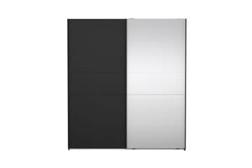 Takeru Garderobe med Spejl 179x200 cm - Sort - Opbevaring - Tøjopbevaring - Garderobeskabe