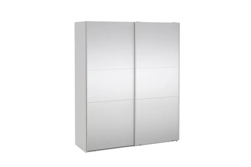 Takeru Garderobe med Spejl 179x220 cm - Hvid - Opbevaring - Tøjopbevaring - Garderobeskabe