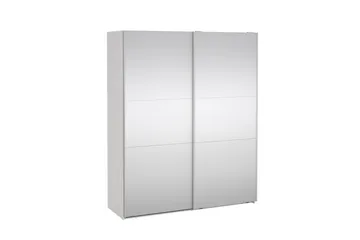 Takeru Garderobe med Spejl 179x220 cm - Hvid - Opbevaring - Tøjopbevaring - Garderobeskabe