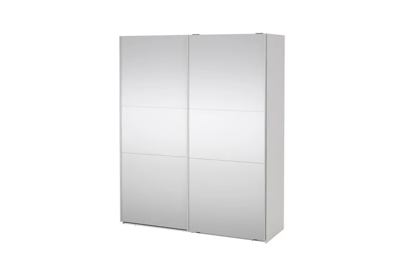 Takeru Garderobe med Spejl 179x220 cm, Hvid