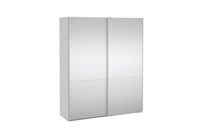 Takeru Garderobe med Spejl 179x220 cm - Hvid - Opbevaring - Tøjopbevaring - Garderobeskabe