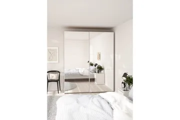 Takeru Garderobe med Spejl 179x220 cm - Hvid - Opbevaring - Tøjopbevaring - Garderobeskabe