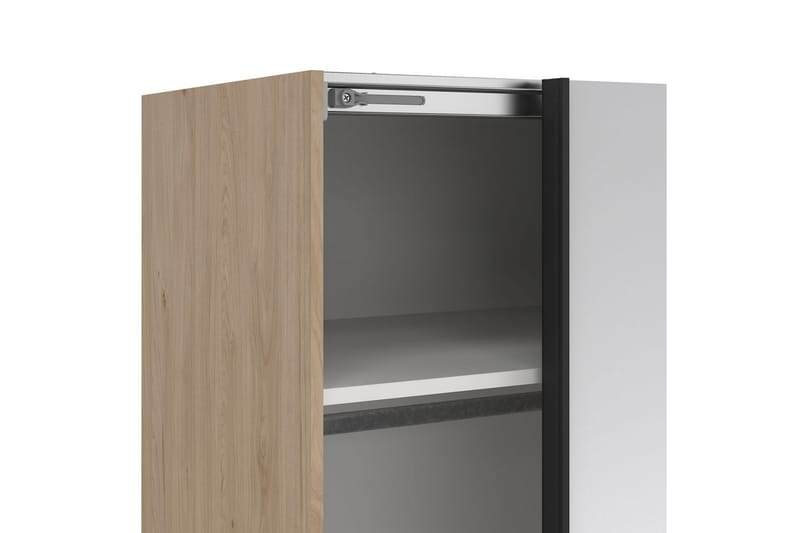 Takeru Garderobe med Spejl 179x220 cm - Natur - Opbevaring - Tøjopbevaring - Garderobeskabe