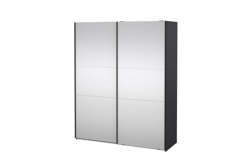 Takeru Garderobe med Spejl 179x220 cm, Sort