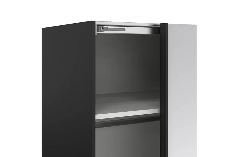 Takeru Garderobe med Spejl 179x220 cm - Sort - Opbevaring - Tøjopbevaring - Garderobeskabe