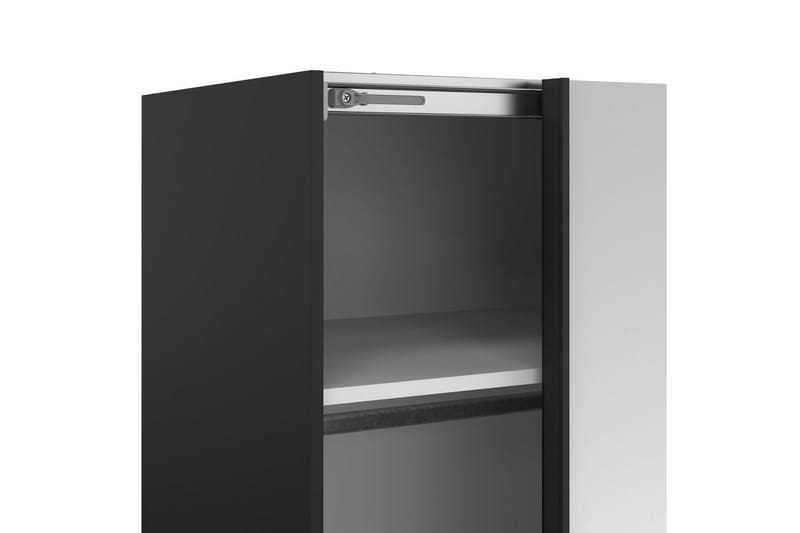 Takeru Garderobe med Spejl 179x220 cm - Sort - Opbevaring - Tøjopbevaring - Garderobeskabe