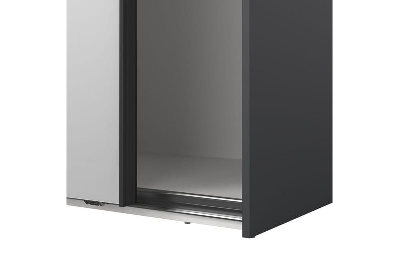 Takeru Garderobe med Spejl 179x220 cm - Sort - Opbevaring - Tøjopbevaring - Garderobeskabe