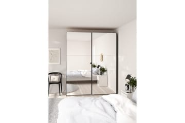 Takeru Garderobe med Spejl 179x220 cm - Sort - Opbevaring - Tøjopbevaring - Garderobeskabe