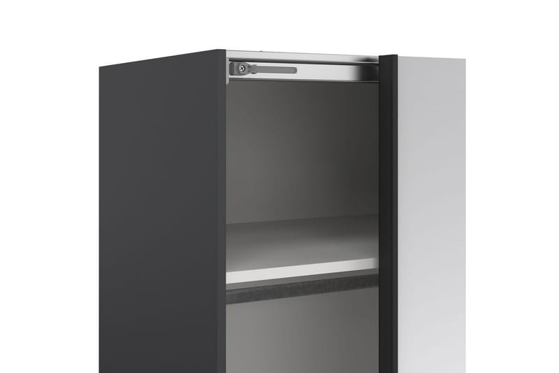 Takeru Garderobe med Spejl 179x220 cm - Sort - Opbevaring - Tøjopbevaring - Garderobeskabe