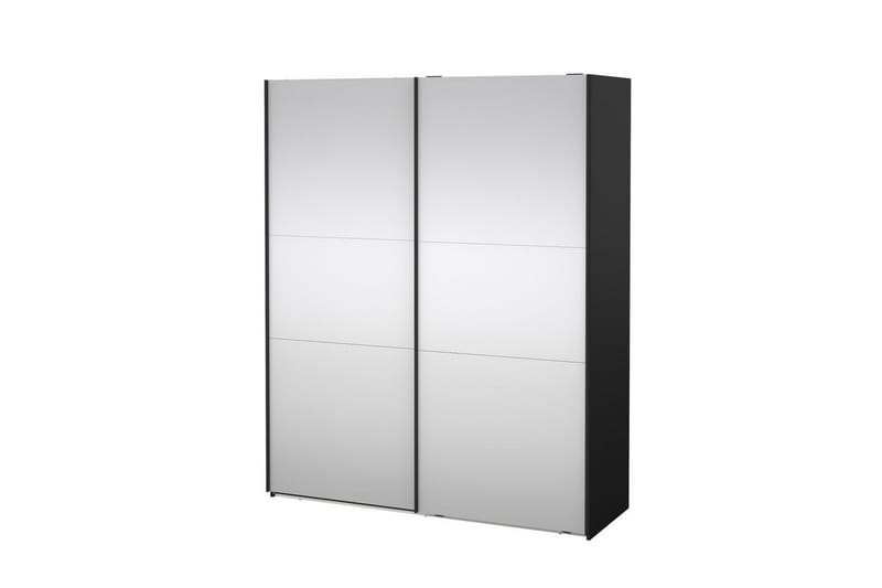 Takeru Garderobe med Spejl 179x220 cm, Sort
