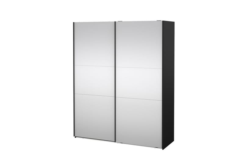 Takeru Garderobe med Spejl 179x220 cm, Sort