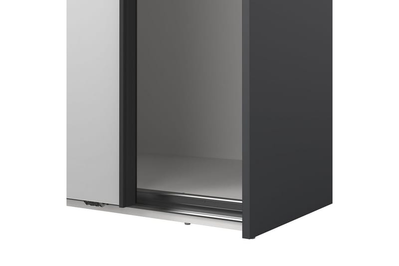 Takeru Garderobe med Spejl 179x220 cm - Sort - Opbevaring - Tøjopbevaring - Garderobeskabe