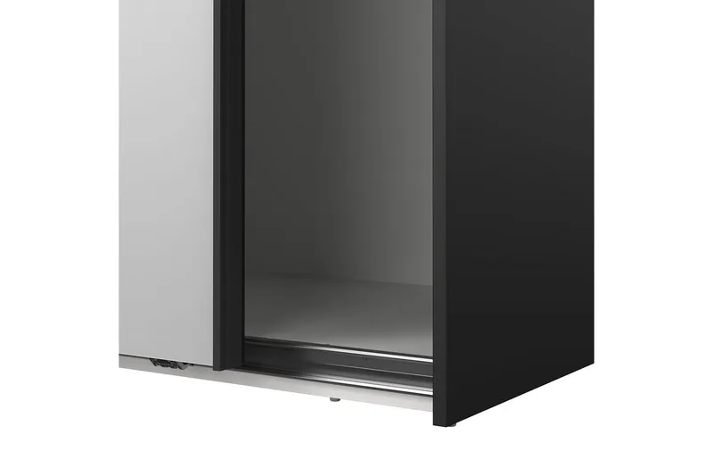 Takeru Garderobe med Spejl 179x220 cm - Sort - Opbevaring - Tøjopbevaring - Garderobeskabe