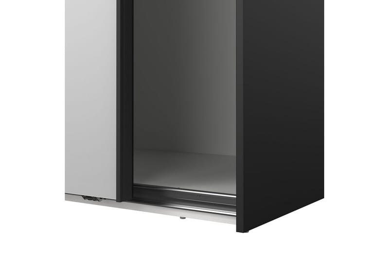 Takeru Garderobe med Spejl 179x220 cm - Sort - Opbevaring - Tøjopbevaring - Garderobeskabe