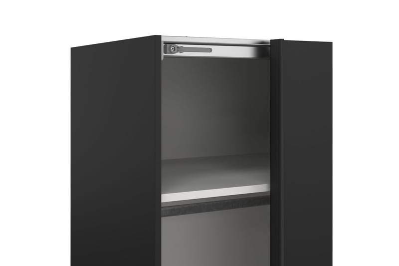 Takeru Garderobe med Spejl 179x221 cm - Askegrå - Opbevaring - Tøjopbevaring - Garderobeskabe